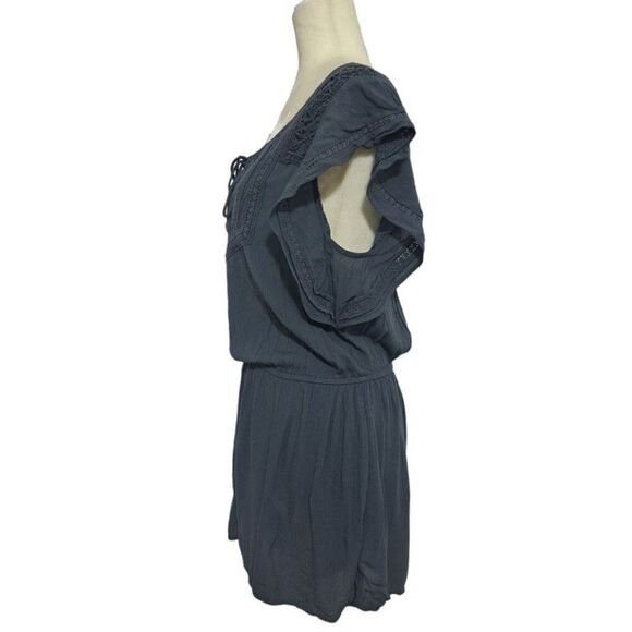 American Eagle Outfitters Women Rusty Teal Boho Romper Pockets Travel Vacation M - Picture 6 of 8